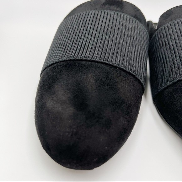Aerosoles Womens Size 9.5 Look Out Black Fabric Microsuede Slides‎ Mules Shoes - Picture 4 of 16